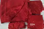 New Beautiful red saree with sequence blouse