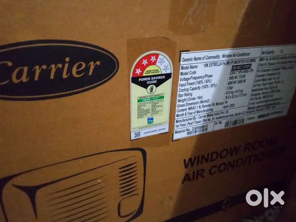Newly Carrier Company Window 1.5 ton AC