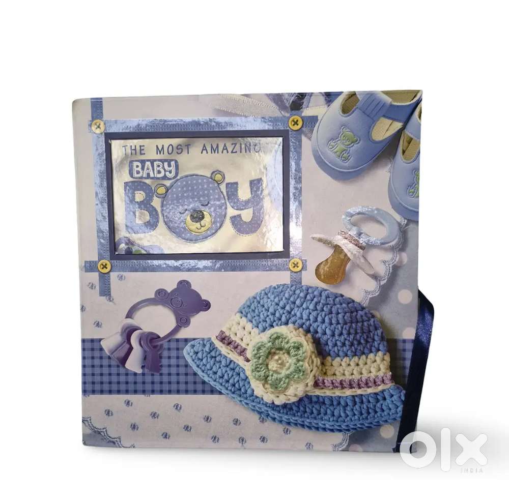 Baby Boy Record Book Blue  Baby Memory Album  Milestone Keep