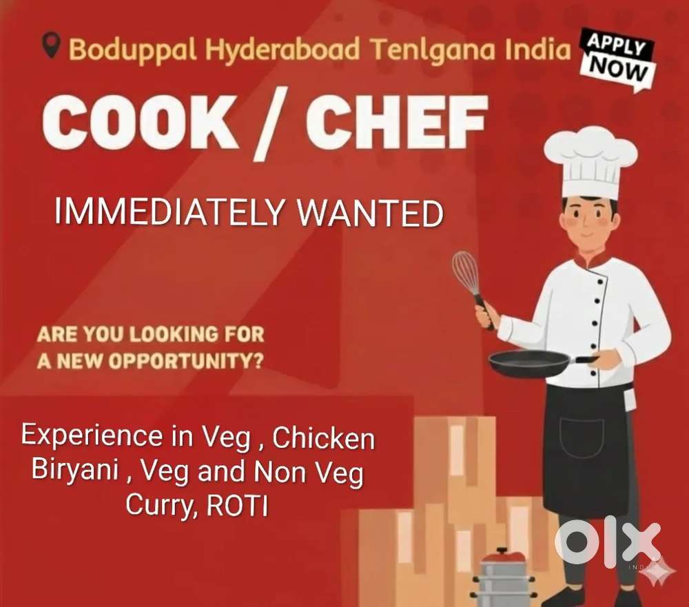 Chef/ Cook Immediately join