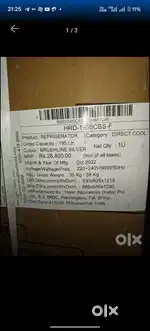 Fridge , New, unboxing, Haier 195 liter, 5 Star fridge