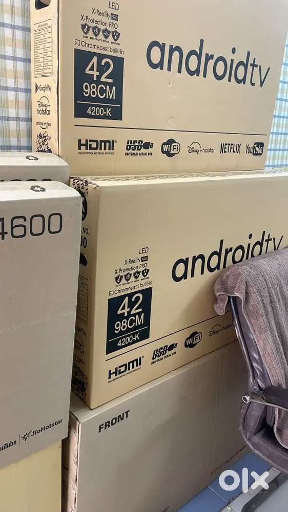 4K 43/45 inch Android Smart SLIM BEZELESS DESIGN led tv with voice