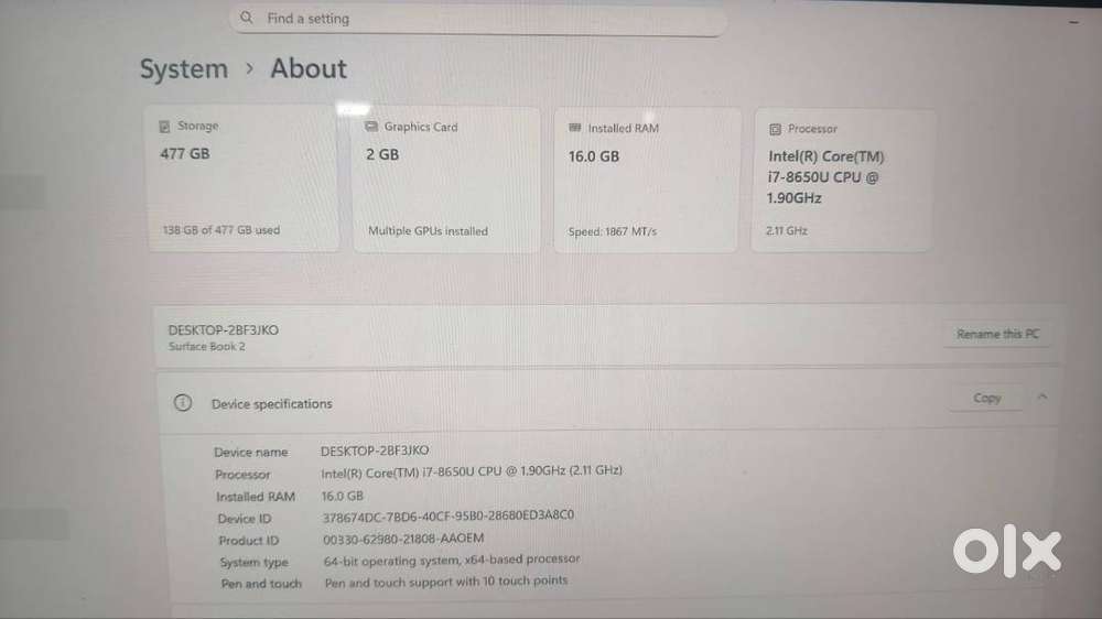 MICROSOFT Surface Book 2 Laptop