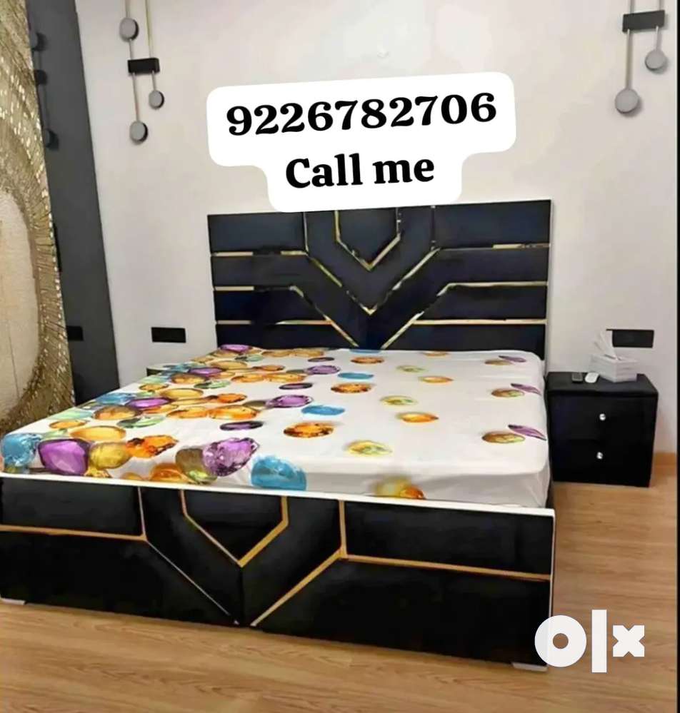 Double bed (cot) with mattress for sale