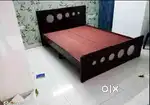 QUEEN SIZE BED WITHOUT STORAGE MADE OF ASSAMTEAK WOOD, PLYBOD