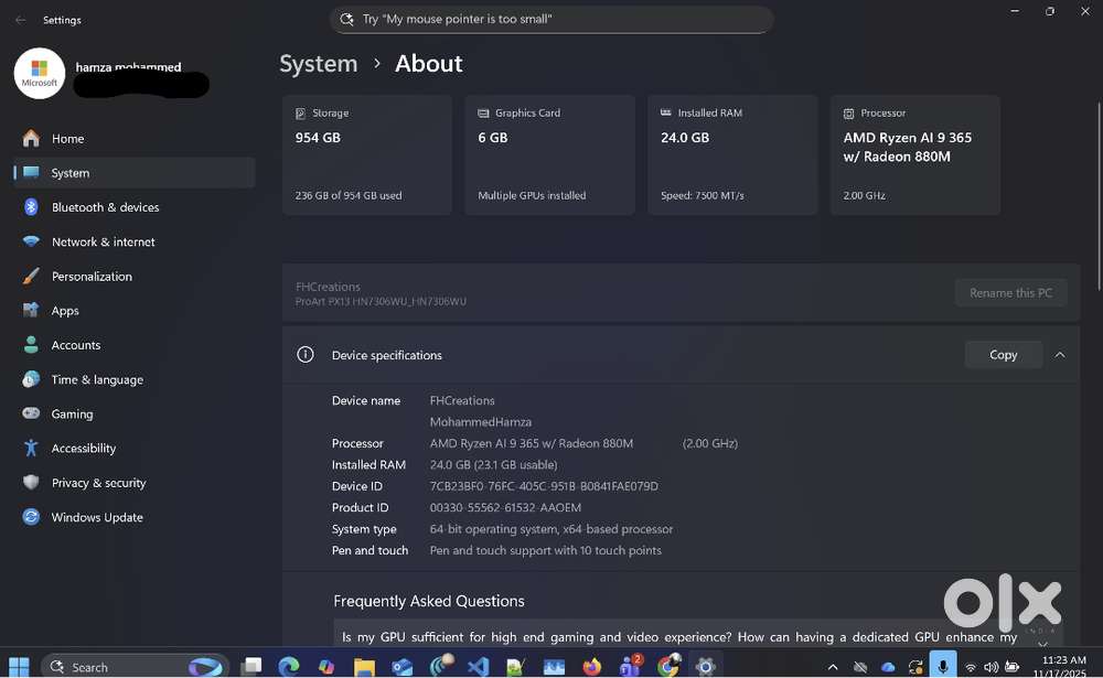 ASUS ProArt PX13,AMD AMD Ryzen AI 9 365 Creator Laptop