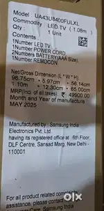 Samsung (43 inches) Crystal 4K Ultra HD Smart LED TV UA43U8400FULXL