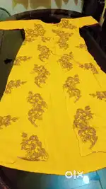 Yellow Festive Embroidery Kurta