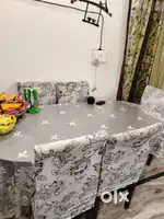 Corner sofa and dining table
