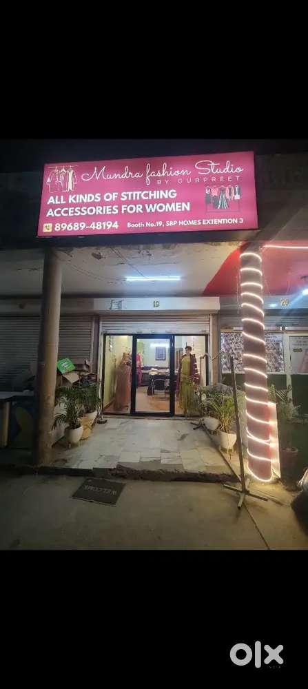 Complete Boutique setup for sale - interiors, Racks, Materials etc.