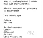 Rider for delivery