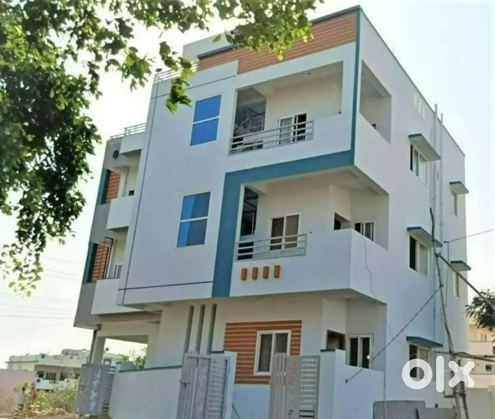 Corner Building 3floors, 5 flats each 2BHK, 2 Shops for sale