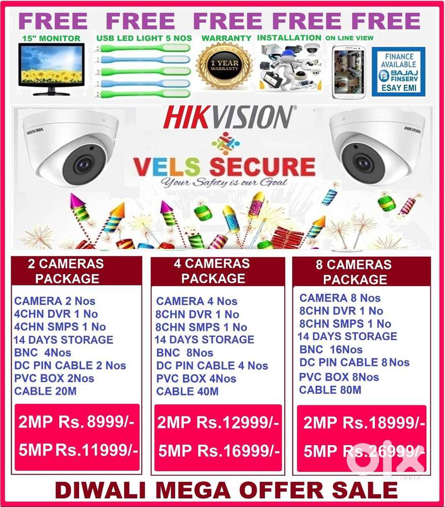 2MP HIKVISION CCTV CAMERA   DAY & NIGHT VISION MEGA  MEGA ATHIRADI DIW