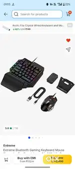 Gaming keyboard and mouse 4in1 combo