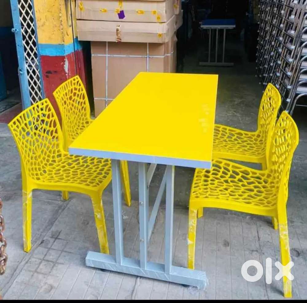 Table and chairs set up