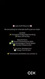 LADY STAFF REQUIRIED