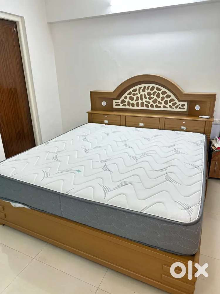 King Size Bed with Mattress set &One Queen Size wakefit bed