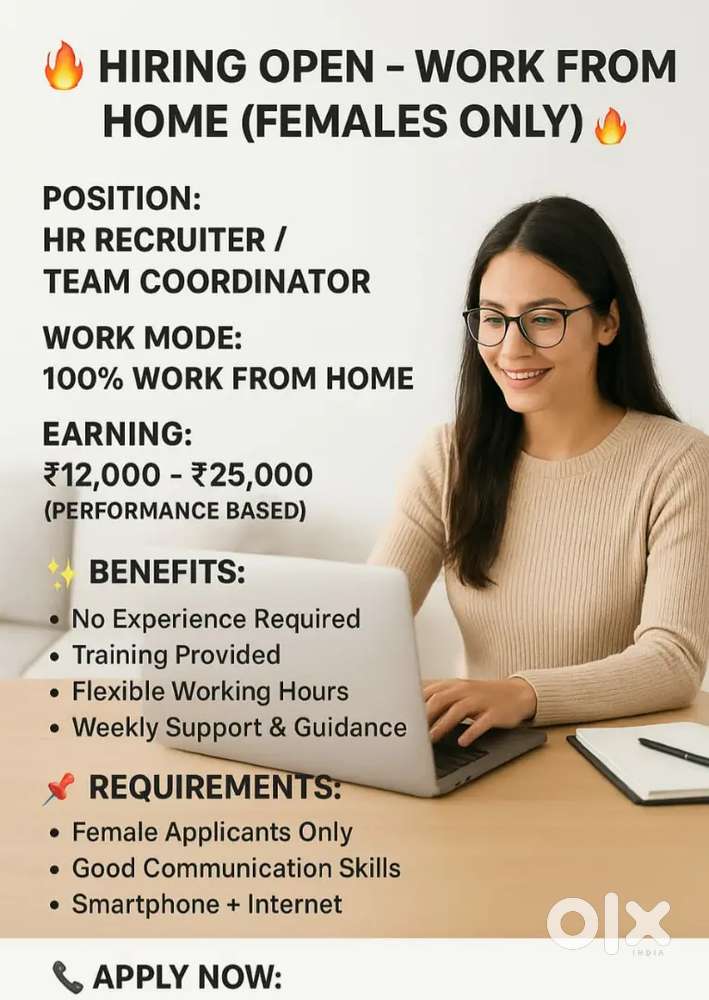 Urgent Hiring - Work From Home (Females Only)