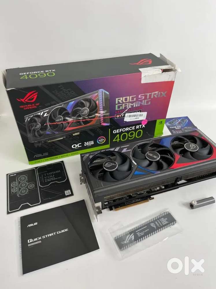 Used GPU ASUS ROG Strix GeForce RTX 4090 BTF OC Edition Gaming GPU.