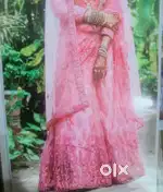 Wedding drss. One day use. Dark pink color gown