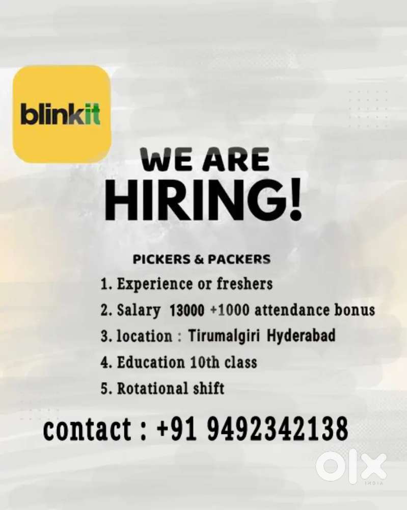 Wanted pickers & packers