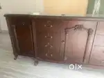 Cabinet in Burma teak with batali work