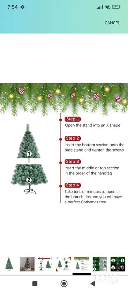 Christmas tree -4 feet snowpine Christmas tree- urgent sale