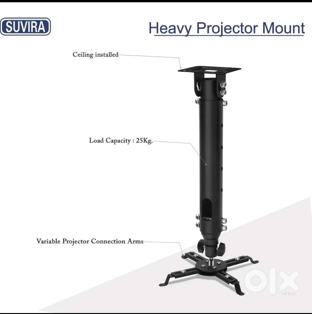 Universal Projector Screen L Shaped Wall Hanger  11 Inch Adjustable