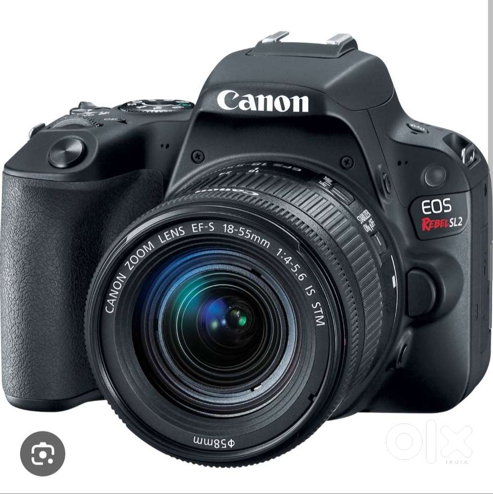 Canon rebel sl2 with 18-55 kit lense + lense hood