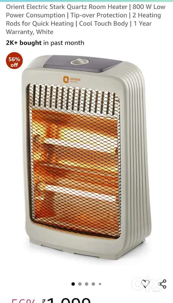 Orient room heater for sale - 1year old, used only a few times