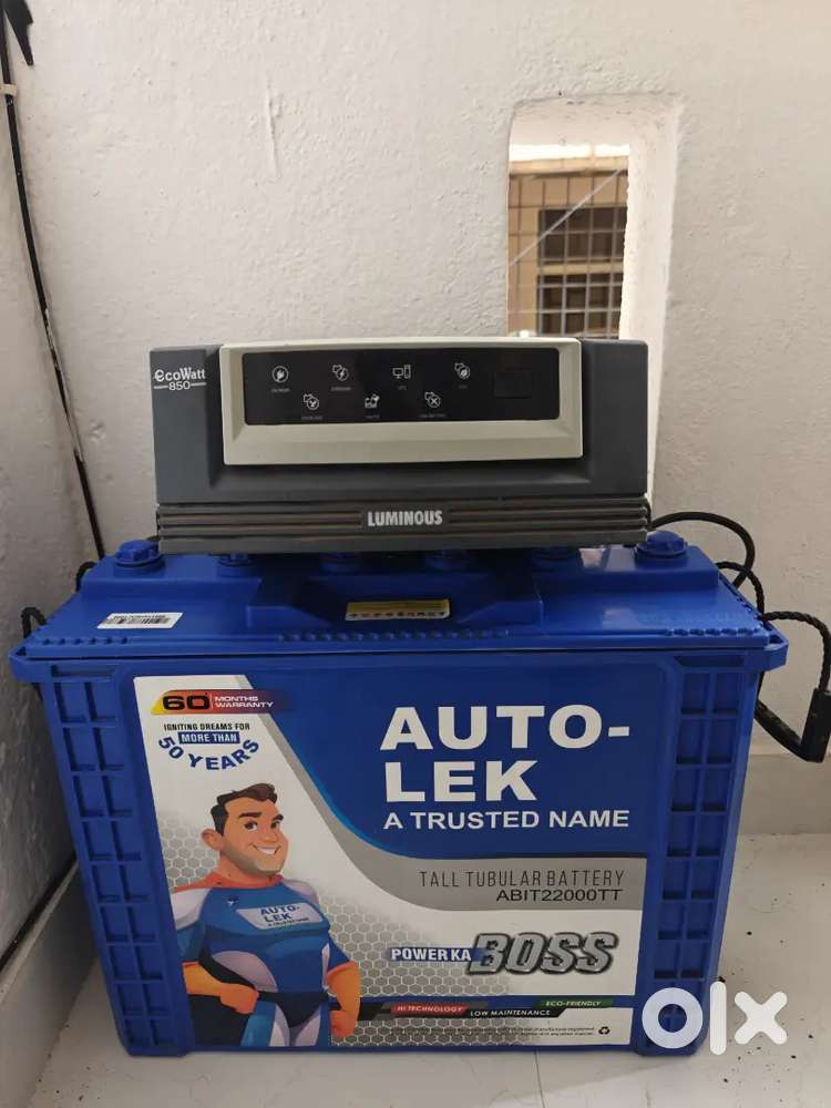 1 year old inverter and tubular battery. Mint condition