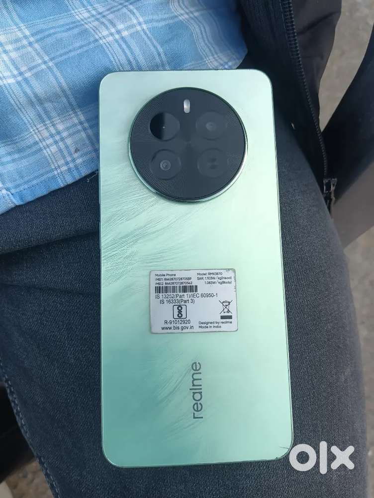Realme p1 5g with original charger and box with cower brand new condit