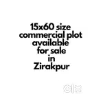 15x60 size freehold commercial plot available for sale in Zirakpur.