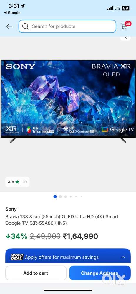 Sony oled tv 55 inches