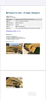 Independent house for sale in JC Nagar Bengaluru