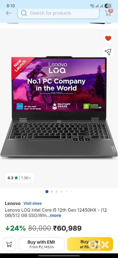 Lenovo loq brand new