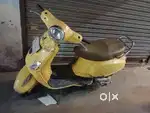 Vespa scooter yellow colour,Self start good condition