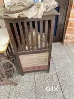 WOODEN BOX WITH LAUNDRY STORAGE