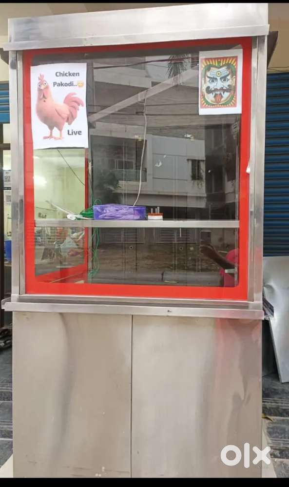 Stainless Steel Display counter multipurpose (kebab, panipuri ,pakodi)