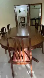 Teak Wood Dining Table with 6 Chairs