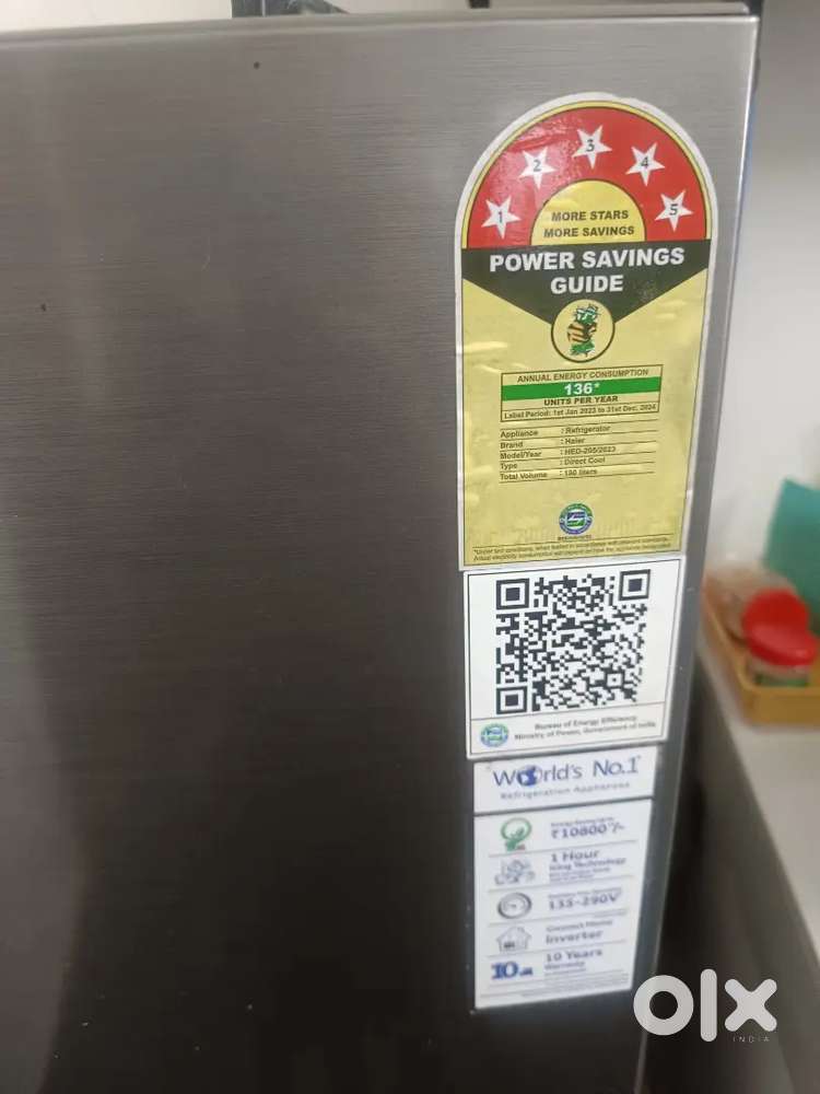 2 years old Hier 5 star fridge for sale