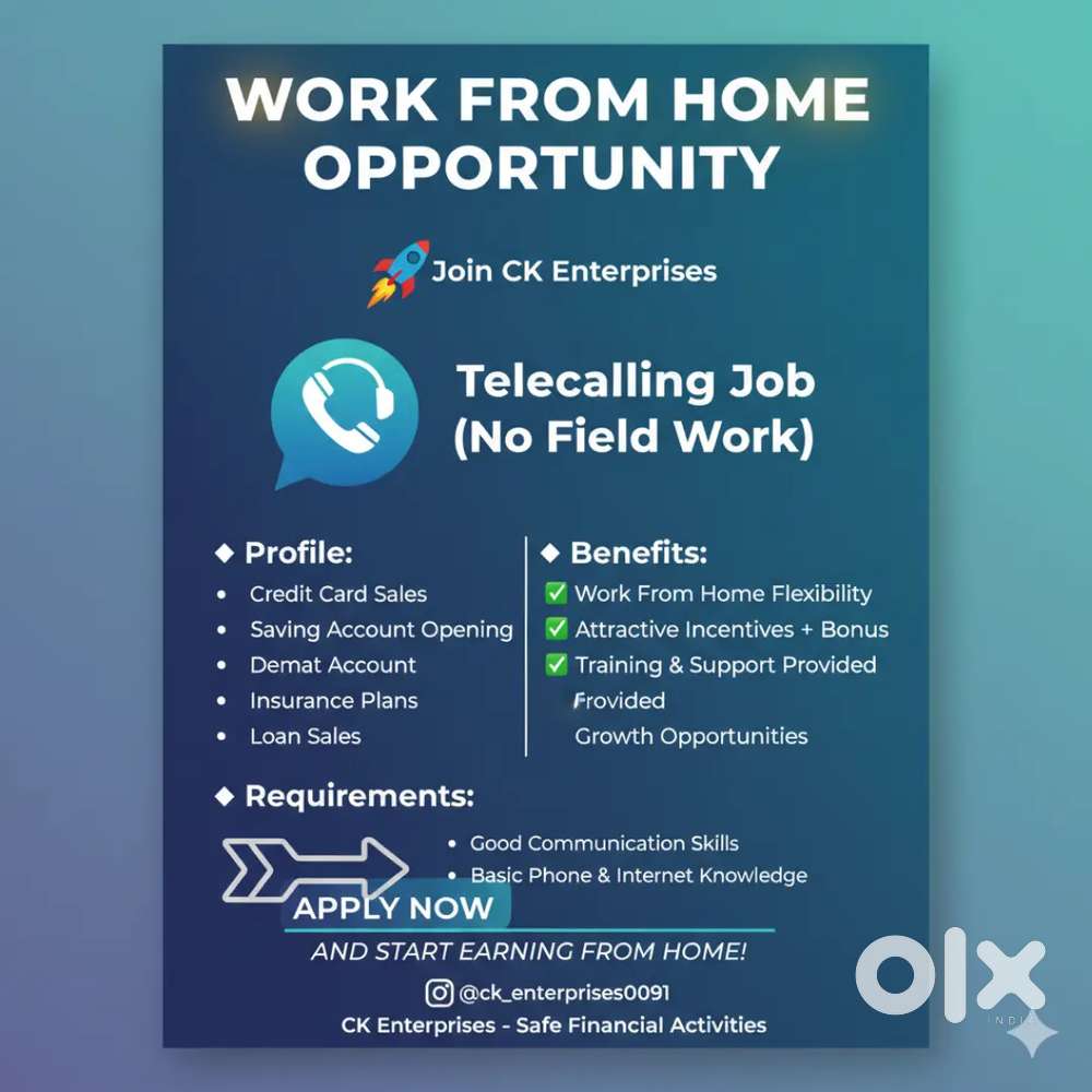Work from home job available no any hiden fee or change