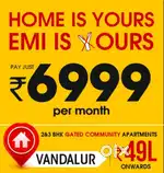 Tambaram Mannivakkam 2bhk Flat Sale with easy emi