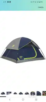 Coleman Polyester Sundome 4 Person Dome Tent (Blue)