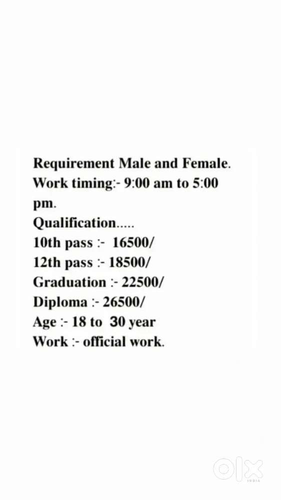 Girl and boys staff needs