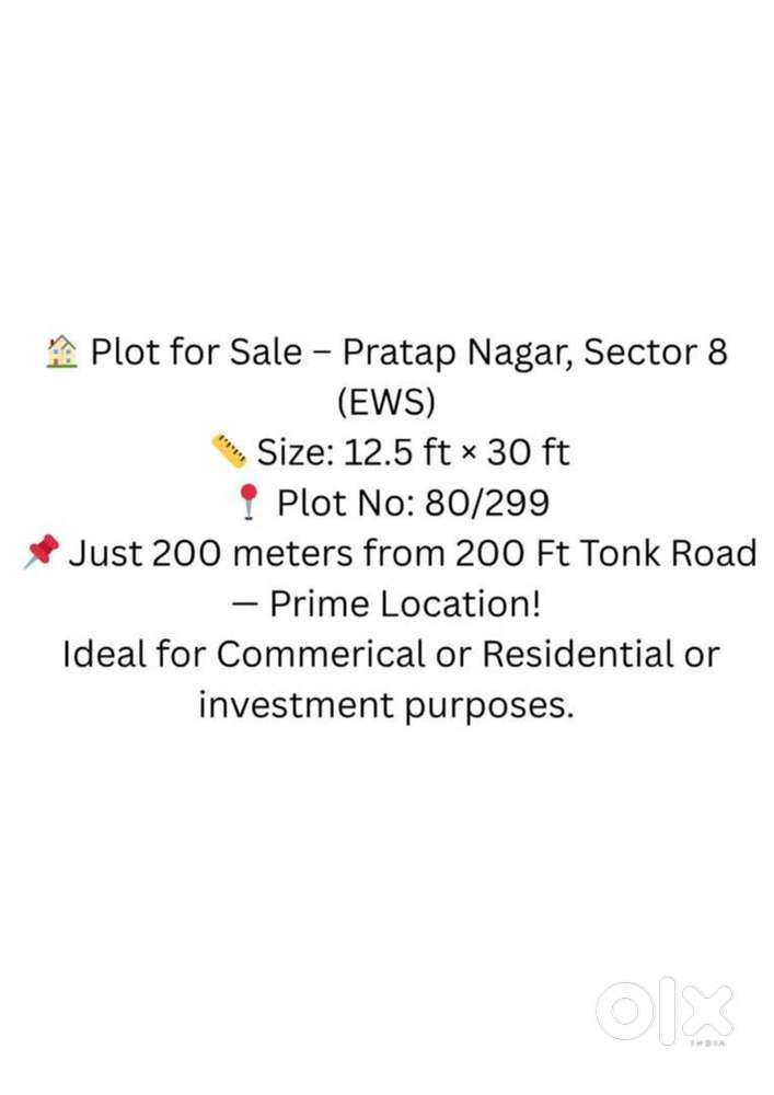 Pratap Nagar Sector 8 EWS 13 X 30