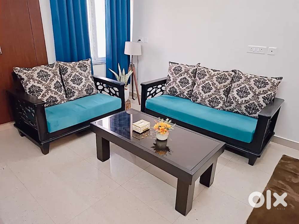 5 seater sofa set, center table & computer table