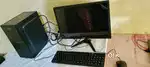 Desktop with CPU and mouse keyboard