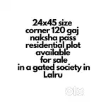 120 gaj corner residential plot available for sale in Lalru