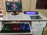 PC + speaker + wifi 5ghz adaptor + table chair